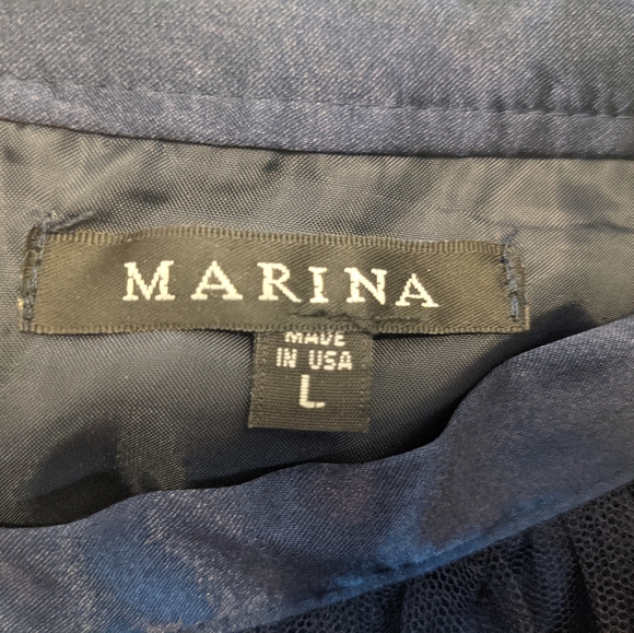 Navy Tulle Party Skirt Size L Used - Picture 3 of 3